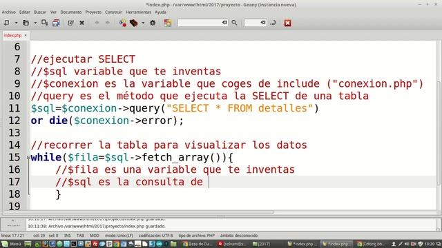 Base de datos: Visualizar datos de una tabla en PHP смотреть онлайн