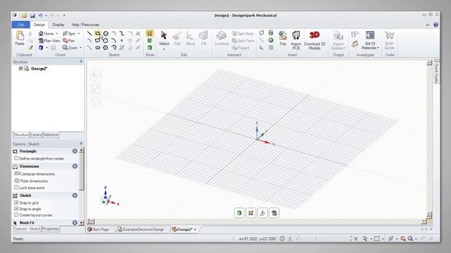 DesignSpark Mechanical - Basics - 3a. Sketching - Sketch tools and tool guides смотреть онлайн