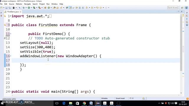 11 Java AWT program to close Frame using Window Adapter смотреть онлайн