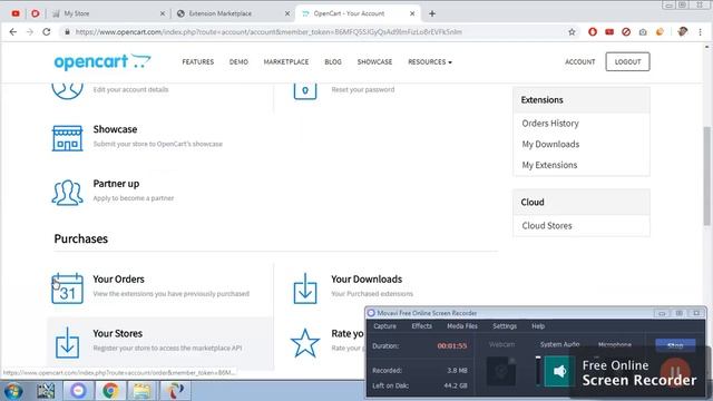 Opencart Marketplace API Information