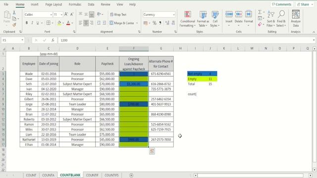 Counting Functions in Excel смотреть онлайн