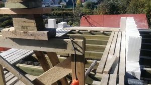 Тельфер для подъёма газобетона. Мой помощник на стройке.