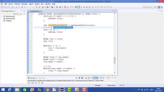 Linked List in Java: 11 - Rotate the Linked List in Anticlock-wise by k nodes смотреть онлайн