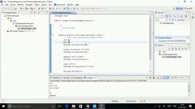 Java programming in eclipse with Variables Declaration and initialization смотреть онлайн