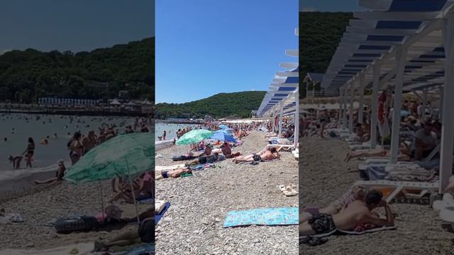 Архипо-Осиповка 17 июня 2024 года ⛅. Центральный пляж 🏖️ Видео: Александр смотреть онлайн