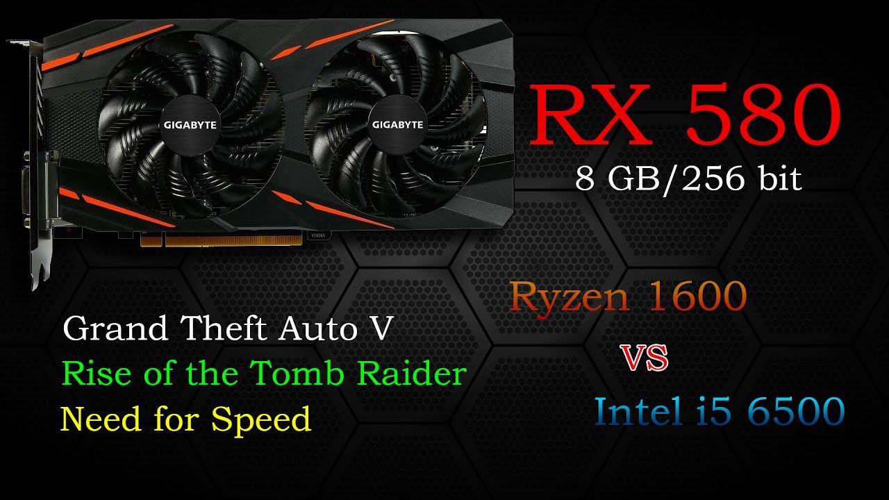 Ryzen 5 1600 VS i5 6500 + Radeon 580 8GB Gigabyte смотреть онлайн