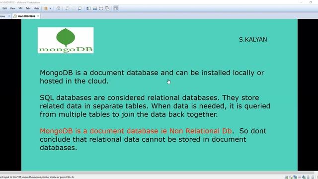 MongoDb, Introduction Mongodb - Document Database смотреть онлайн