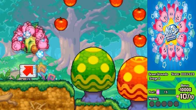 Kirby Mass Attack 100% Walkthrough Part 3 Green Grounds Stage 5 & 6 смотреть онлайн