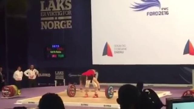 Rabia Kaya - European Weightlifting Championships 2016 смотреть онлайн