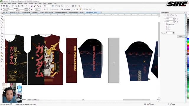 Actual Layout for Rider Long Sleeve Shirt using CorelDraw (Not a Tutorial Video) смотреть онлайн