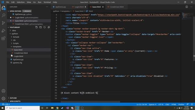 Create HTML Templates in Flask - Python Flask Web App Tutorial смотреть онлайн