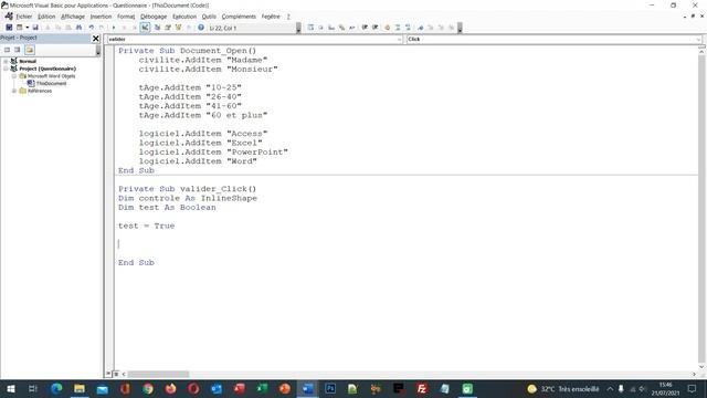 Parcourir tous les contrôles ActiveX en VBA Word смотреть онлайн