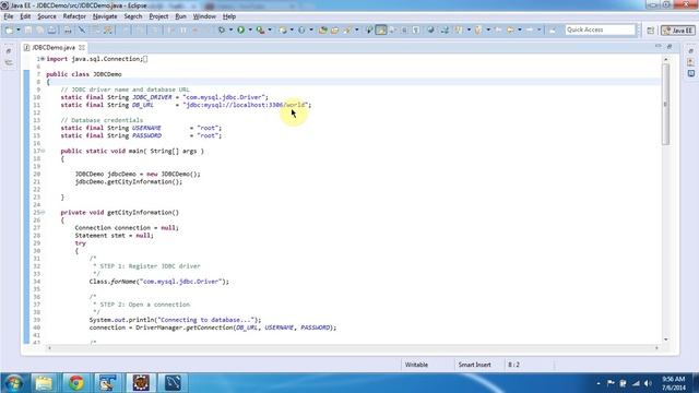 How to connect to the MySQL DB and get information using Java program? | JDBC Demo смотреть онлайн