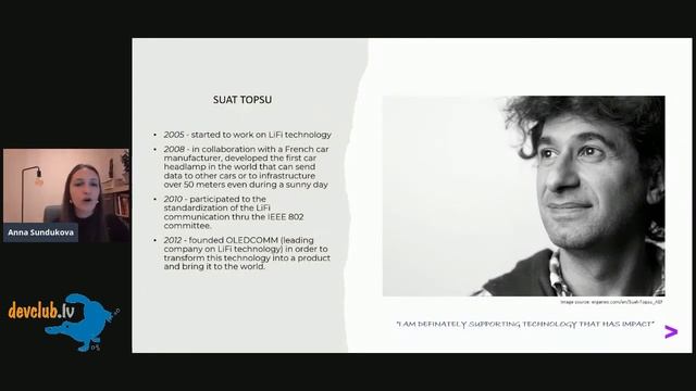 Li-Fi – innovative, secure and green networking technology by Anna Sundukova at 99 DevClub.lv смотреть онлайн