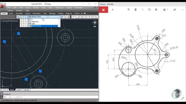 #32|| AUTOCAD MECHANICAL PRACTICE DRAWING || смотреть онлайн