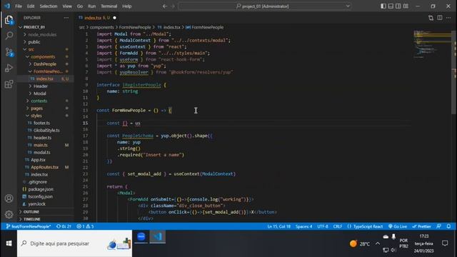 Dando funcionalidade ao formulário de cadastro e renderizando cadastros na tela - React TypeScript смотреть онлайн