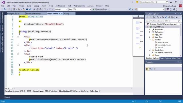 Integrating TinyMCE into an MVC 5 Project смотреть онлайн