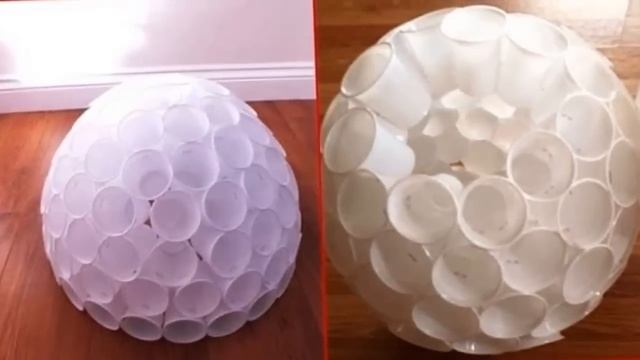 Снеговик из пластиковых стаканчиков Новогодние поделки смотреть онлайн