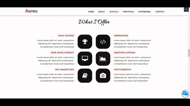 Antro - Personal Portfolio HTML Landing Page Template | Bootstrap Portfolio Website смотреть онлайн
