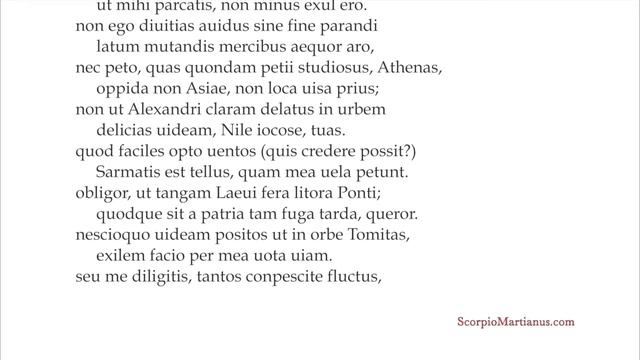 Ovid's Sorrows Book 1.2 part 2 / TRISTIA Ovidii "pro superi viridesque dei quidbus aequora curae" смотреть онлайн