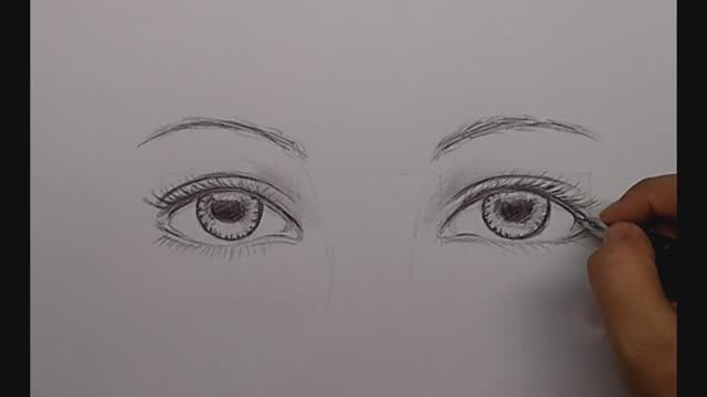 Как нарисовать глаза \\ Глаза карандашом // Глаза человека смотреть онлайн