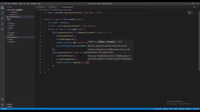 JavaScript drop-down menu tree from scratch - e-commerce app part 13 смотреть онлайн