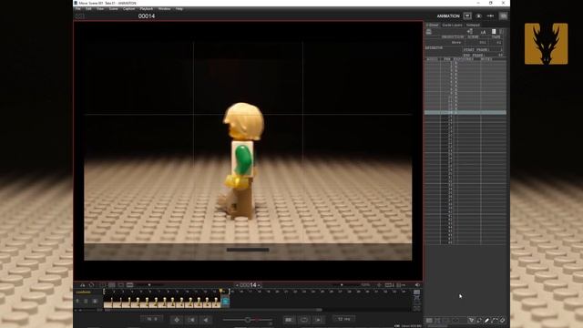 Standard Walk 12 fps - Lego Stop Motion tutorial - Lego character animation in Dragonframe смотреть онлайн