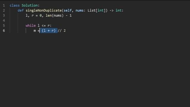 Single Element in a Sorted Array - Leetcode 540 - Python смотреть онлайн