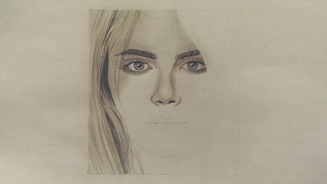 Портрет Кары Делевинь. Rass Art. Cara Delevingne. смотреть онлайн