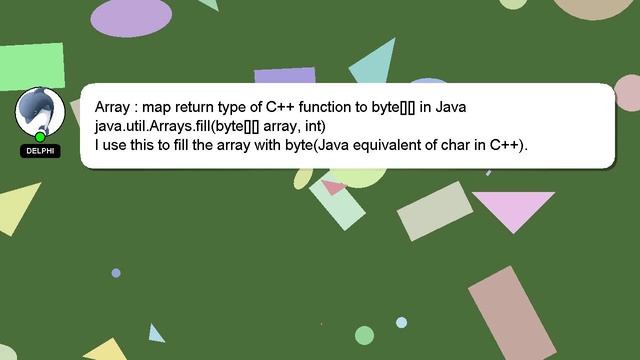 Array : map return type of C++ function to byte[][] in Java смотреть онлайн