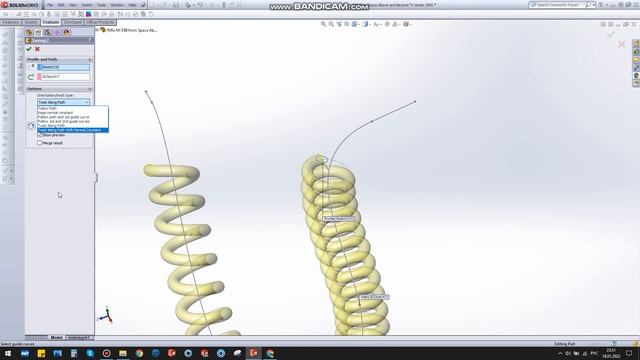 Как создать 3D модель спирального провода в SolidWorks смотреть онлайн