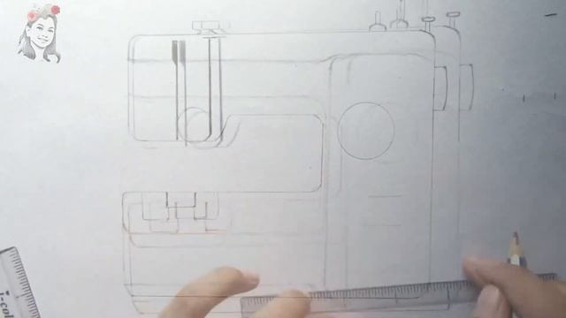 Sewing Machine Drawing | How Do You Draw a Sewing Machine смотреть онлайн