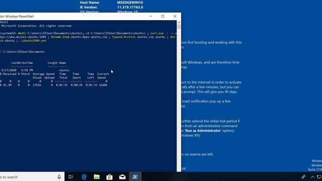 Windows Subsystem for Linux PS Full install and launch via PowerShell смотреть онлайн