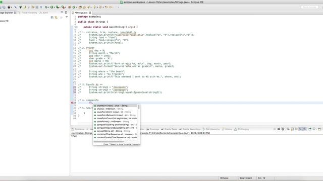 Using the String API in Java смотреть онлайн