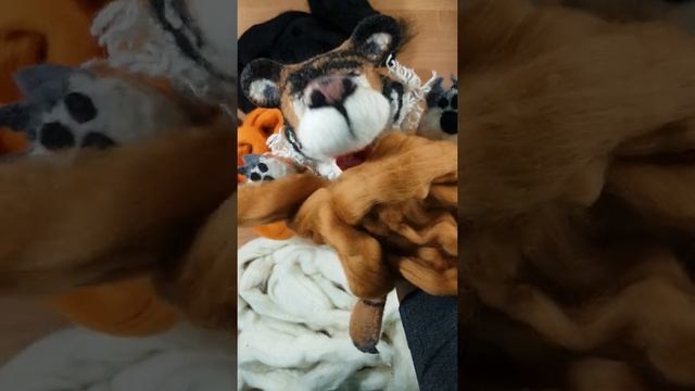 Перчаточная игрушка Тигр. Валяние из шерсти смотреть онлайн