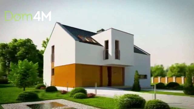 4M212 Проект современного двухэтажного дома с эркером смотреть онлайн