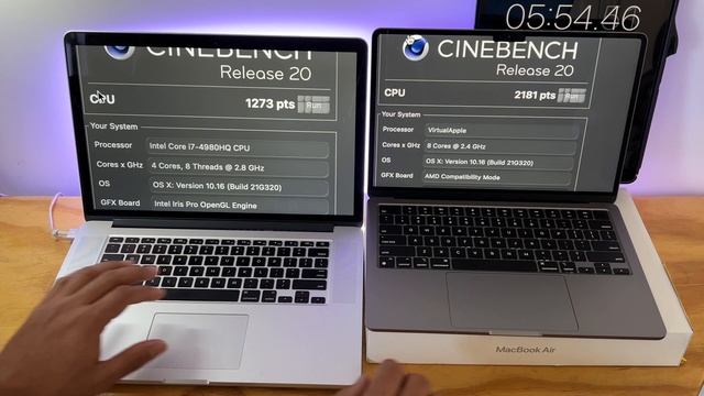 2023 Macbook air 13" m2 vs 2015 Macbook Pro 15" i7 performance Comparison смотреть онлайн