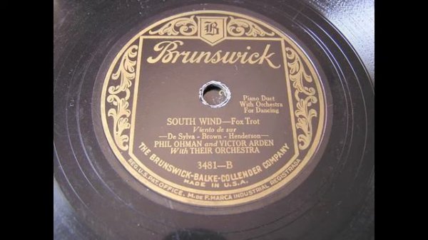 Arden-Ohman Orchestra -- South Wind