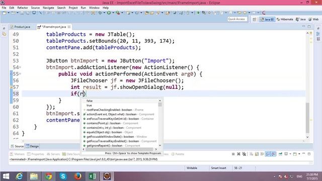 Importing Excel in Java Swing Application смотреть онлайн