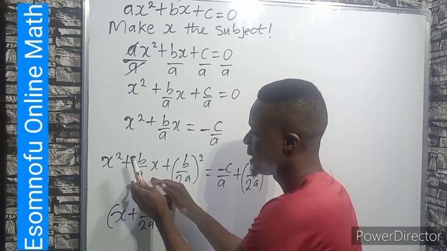 MAKE X THE SUBJECT IN ax²+bx+c=0
#Esomnofu #Maths смотреть онлайн