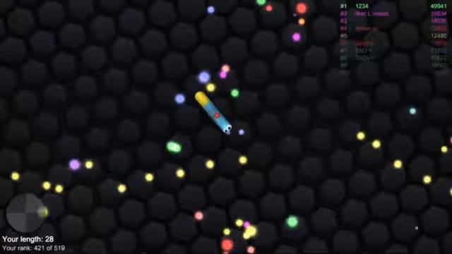 Я на 2-ом месте в SLITHER.IO смотреть онлайн
