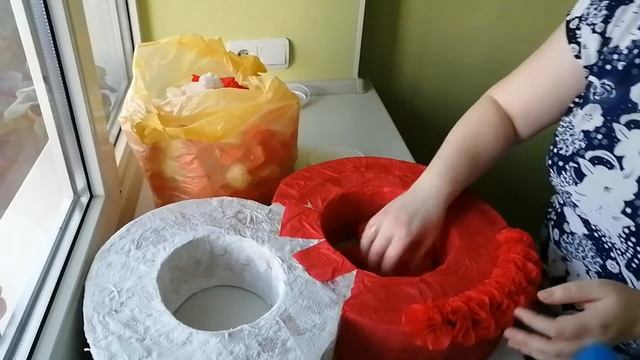 Как сделать своими руками цифру 18 из картона и салфеток.Украшение праздника.Объёмная цифра.3D цифр смотреть онлайн
