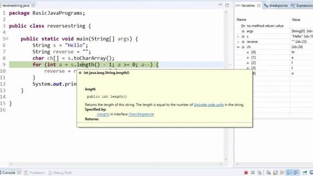 Java program to reverse a string | Java Programs with solutions - 8 смотреть онлайн