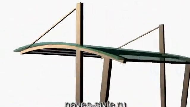 Навес из поликарбоната модель №15 от компании Навес-стиль - обзор 3D смотреть онлайн