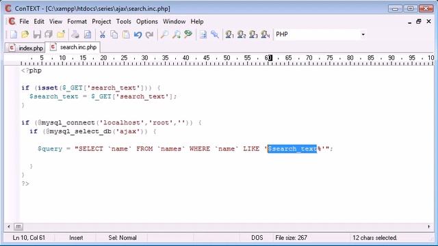 178 Auto Suggest Application Part 4 PHP Tutorials смотреть онлайн