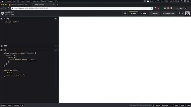 React - #1 Giriş, Codepen смотреть онлайн