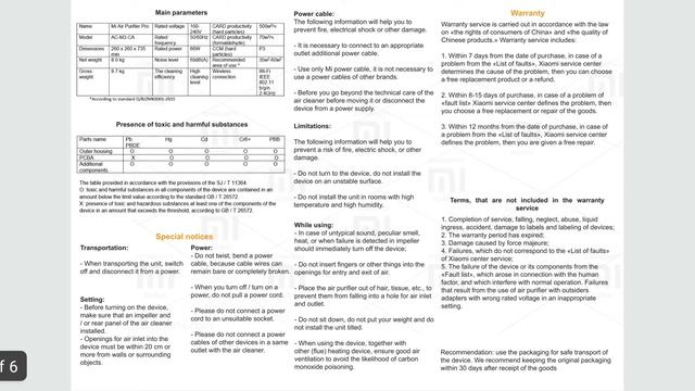 Xiaomi Mijia Air Purifier Pro User Manual in English смотреть онлайн