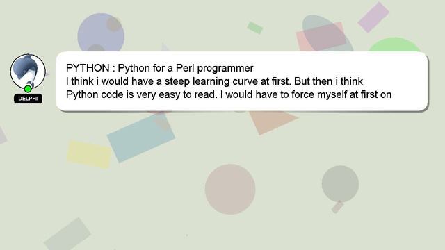 PYTHON : Python for a Perl programmer смотреть онлайн