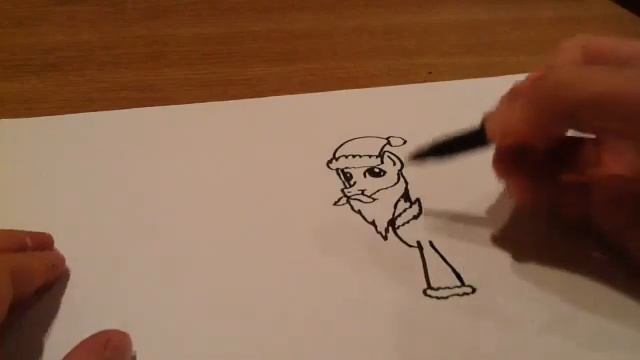 Как нарисовать Санту в виде пони:) смотреть онлайн