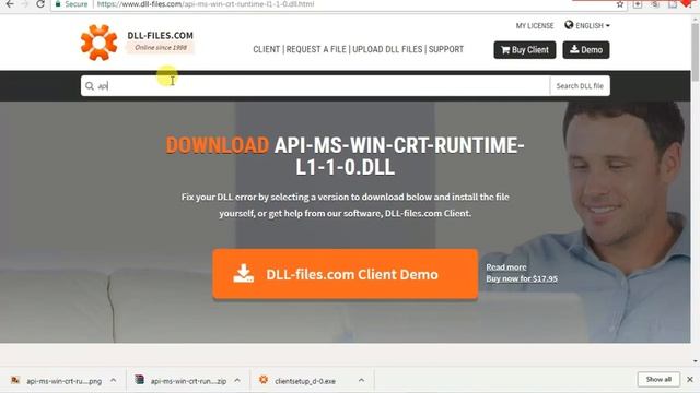 how to Solve - api win crt runtime l1 1 0 dll and any Dll files with as graphics смотреть онлайн
